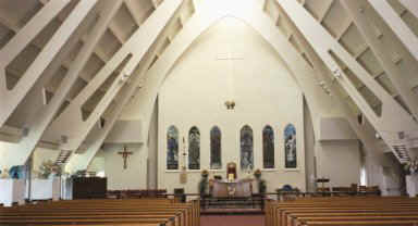 Facing the altar of Grace Episcopal Church...